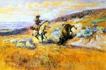 ワゴン用の肉 1925年 チャールズ・マリオン・ラッセル Oil Paintings